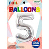 Foil Balloon - Jumbo Number 34" Silver 5