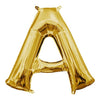 Foil Balloon - Mini Letter Gold A 16 Inch Air-Filled Only