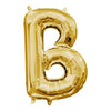 Foil Balloon - Mini Letter Gold B 16 Inch Air-Filled Only