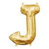 Foil Balloon - Mini Letter Gold J 16 Inch Air-Filled Only