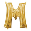 Foil Balloon - Mini Letter Gold M 16 Inch Air-Filled Only