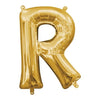 Foil Balloon - Mini Letter Gold R 16 Inch Air-Filled Only