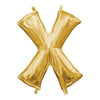 Foil Balloon - Mini Letter Gold X 16 Inch Air-Filled Only