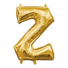 Foil Balloon - Mini Letter Gold Z 16 Inch Air-Filled Only