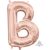 Foil Balloon - Mini Letter Rose Gold B 16 Inch Air-Filled Only