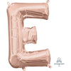 Foil Balloon - Mini Letter Rose Gold E 16 Inch Air-Filled Only