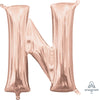 Foil Balloon - Mini Letter Rose Gold N 16 Inch Air-Filled Only