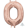 Foil Balloon - Mini Letter Rose Gold O 16 Inch Air-Filled Only