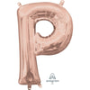 Foil Balloon - Mini Letter Rose Gold P 16 Inch Air-Filled Only