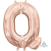Foil Balloon - Mini Letter Rose Gold Q 16 Inch Air-Filled Only