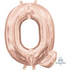 Foil Balloon - Mini Letter Rose Gold Q 16 Inch Air-Filled Only