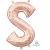 Foil Balloon - Mini Letter Rose Gold S 16 Inch Air-Filled Only