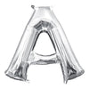 Foil Balloon - Mini Letter Silver A 16 Inch Air-Filled Only