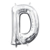 Foil Balloon - Mini Letter Silver D 16 Inch Air-Filled Only