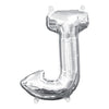 Foil Balloon - Mini Letter Silver J 16 Inch Air-Filled Only