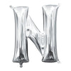 Foil Balloon - Mini Letter Silver N 16 Inch Air-Filled Only