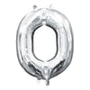 Foil Balloon - Mini Letter Silver O 16 Inch Air-Filled Only