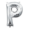 Foil Balloon - Mini Letter Silver P 16 Inch Air-Filled Only