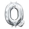 Foil Balloon - Mini Letter Silver Q 16 Inch Air-Filled Only