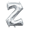 Foil Balloon - Mini Letter Silver Z 16 Inch Air-Filled Only