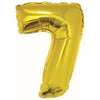 Foil Balloon - Mini Number Gold 7 16 Inch Air-Filled Only, Not Packaged