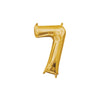 Foil Balloon - Mini Number Gold 7 16 Inch Air-Filled Only