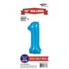 Foil Balloon - Mini Number Light Blue 1