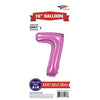 Foil Balloon - Mini Number Light Pink 7