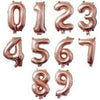 Foil Balloon - Mini Number Rose Gold 0 16 Inch Air-Filled Only, Not Packaged