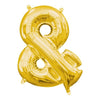 Foil Balloon - Mini Symbol Gold & 16 Inch Air-Filled Only