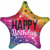 Foil Balloon - Rainbow Star Birtday