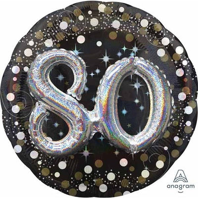 Foil Balloon - Sparkling Birthday 80 Multi-Balloon