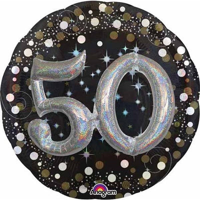 Foil Balloon - Sparkling Birthday 50 Multi-Balloon
