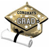 Foil Balloon - Super Shape Congrats Grad Gold