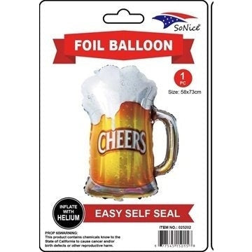 Beer Mug Cheers Foil Supershape Balloon