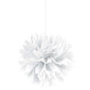 Frosty White Fluffy Paper Decorations