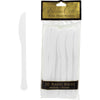 Frosty White Premium Heavy Weight Plastic Knives