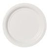 Frosty White Value Solid Round Plates, 7"