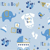 Gift Wrap - Baby Boy Elephant