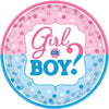 Girl Or Boy? Round Plates, 10 1/2"