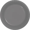 Glamour Gray Plastic Dessert Plates