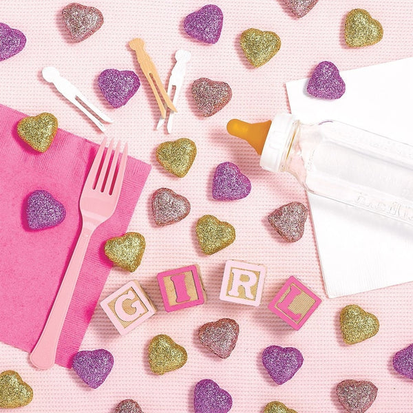 Glitter Foam Scatters - Pink, Multicolor