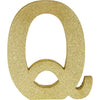 Glitter Gold Letter Q Sign