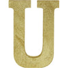 Glitter Gold Letter U Sign