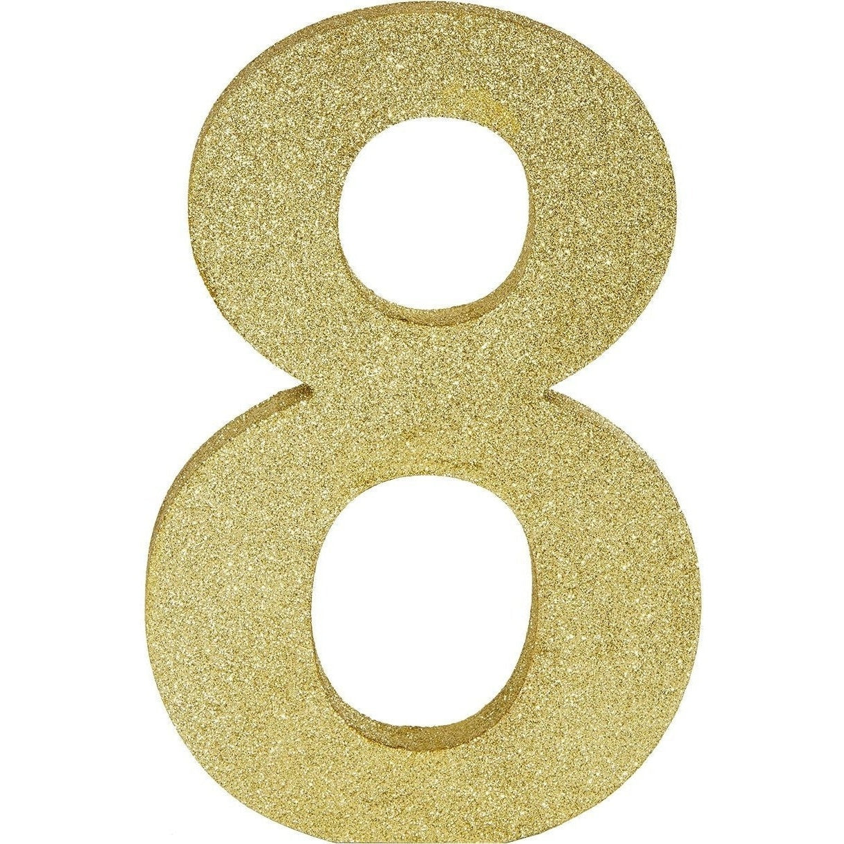 Glitter Gold Number 8 Sign | Party Stuff