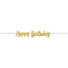 Gold Birthday Glitter Letter Banner