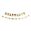 Gold Celebrate Paper Garland Set, 2Pc