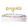 Gold Congrats Mirror Cake Topper