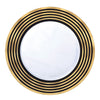 Gold Stripe Plastic Plates, 7 1/2" - Hot-Stamped