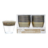 Gold Stripe Plastic Tumblers, 9 Oz. - Hot-Stamped